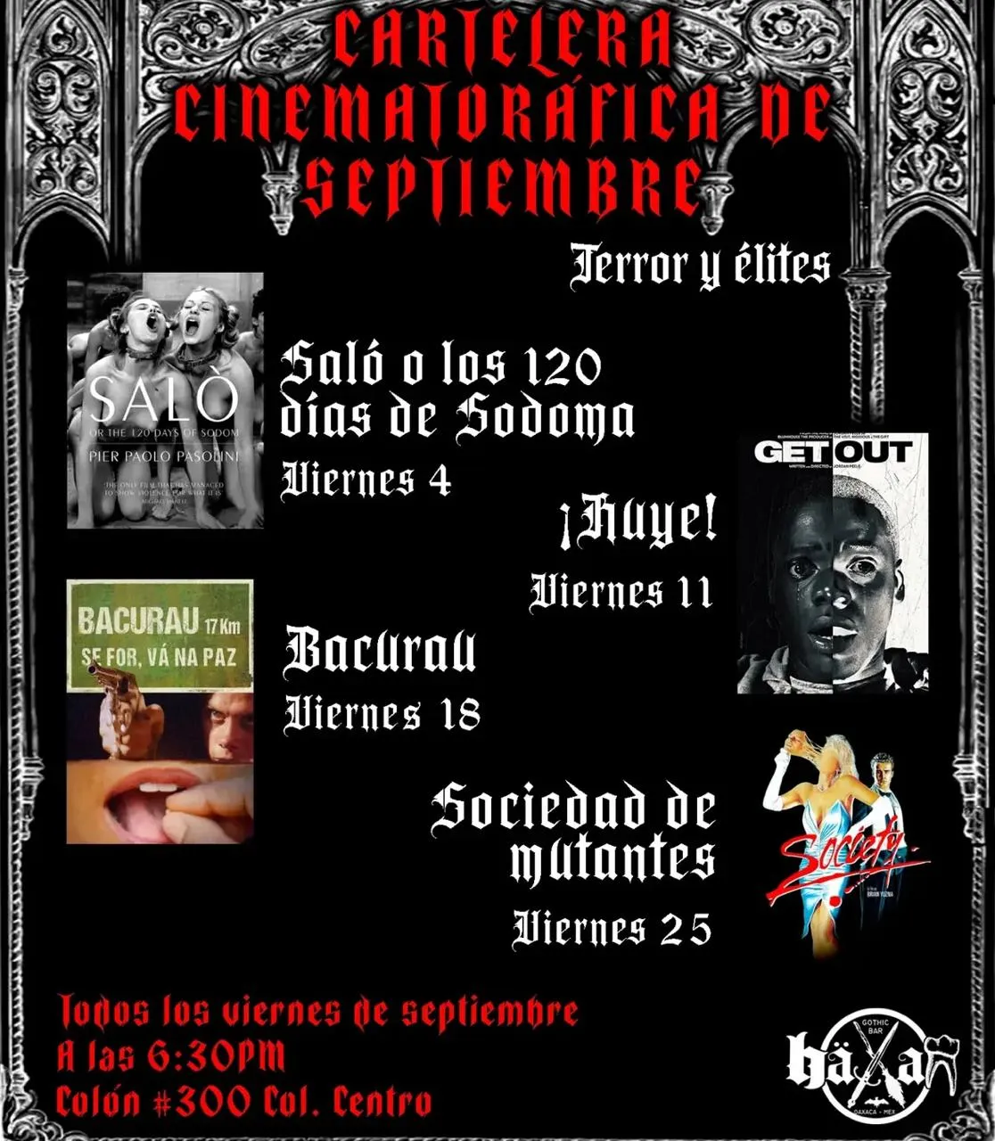 September Film Series: Terror and Elites