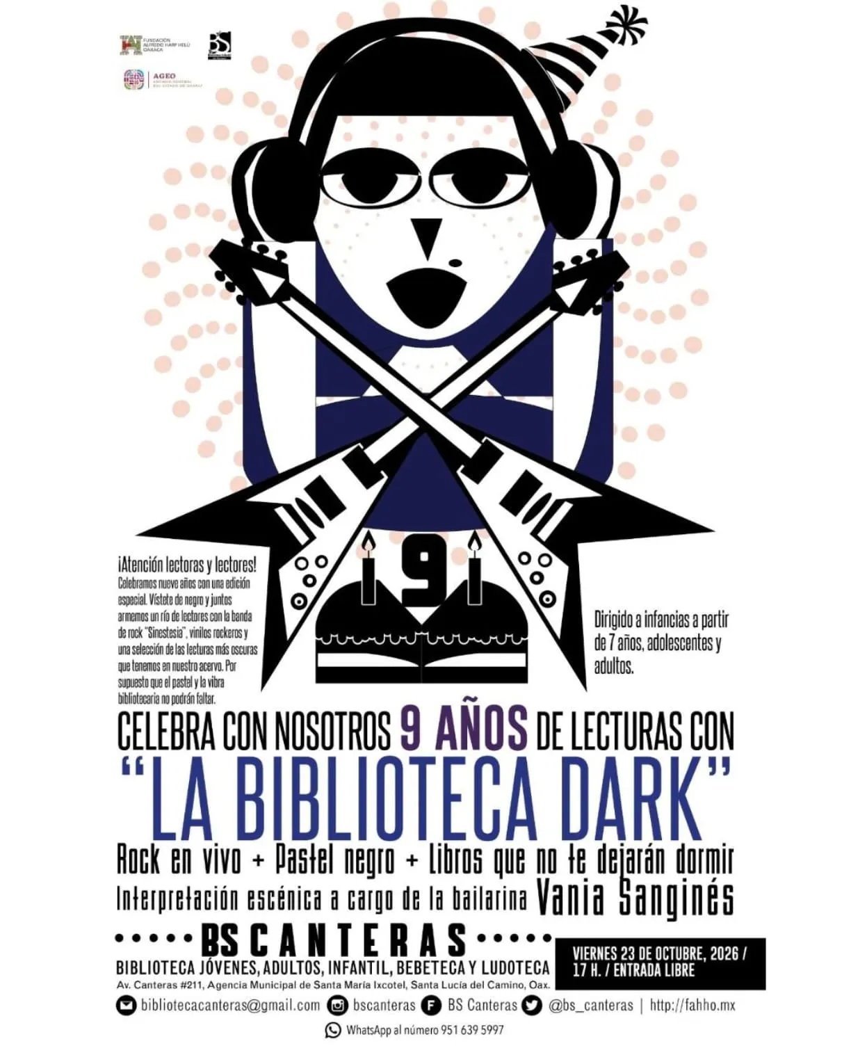 Celebra con nosotros 9 años de lecturas con 'La Biblioteca Dark'