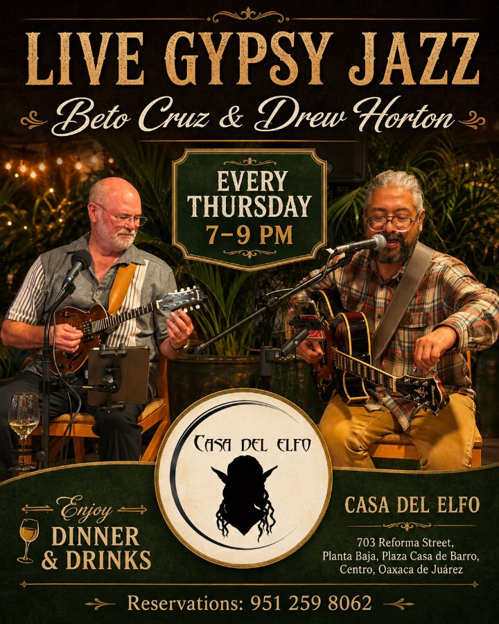 LIVE GYPSY JAZZ Beto Cruz & Drew Horton