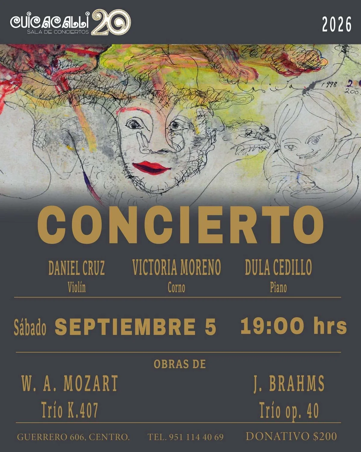 Concert: Daniel Cruz, Victoria Moreno & Dula Cedillo