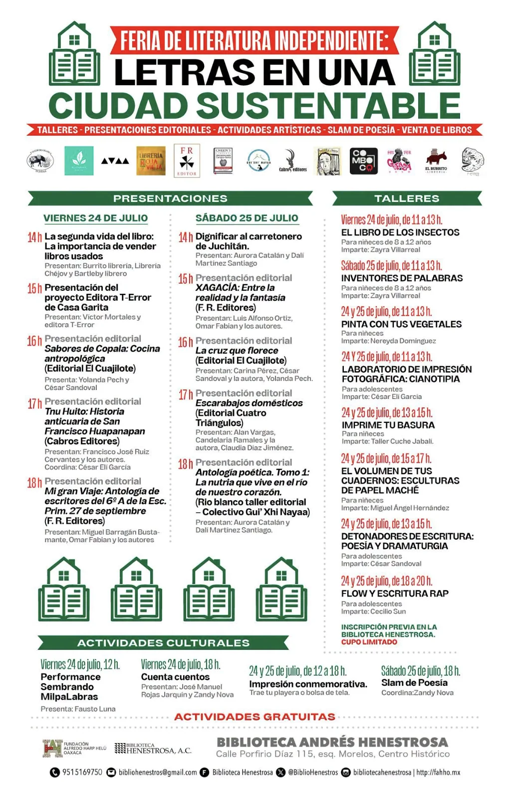Feria de literatura independiente: “Letras en una ciudad sustentable”
